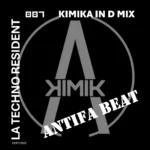 imagen con un logo e información sobre nombre y fecha de un mix techno.