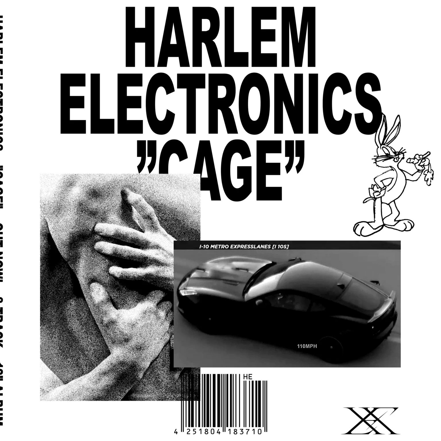 Portada del álbum "Cage" de Harlem Electronics (VEYL 043, 2025)